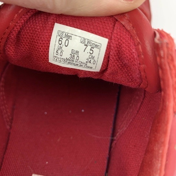 RARE🔥 VANS Old Skool Opening Ceremony Leather Burgundy Red Sz 6 Men‎ 7.5 W - Picture 5 of 5